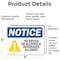 Signmission No Drugs No Alcoholic Beverages Allowed, 5 in W x Rectangle, Vinyl Decal OS-2PACK-NS-D-35-L-16075 - alternate 2